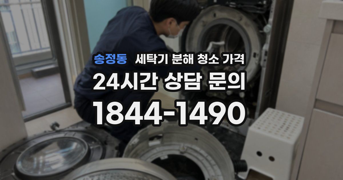 송정동 세탁기 분해 청소 가격