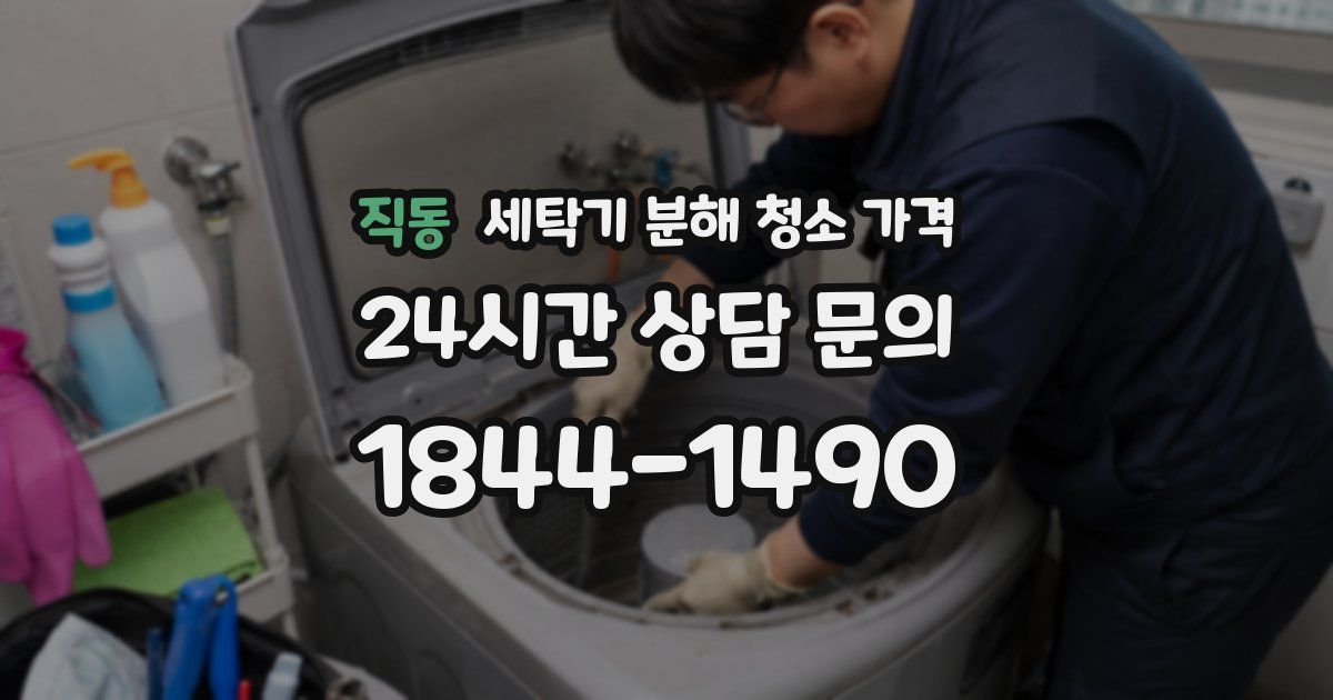 직동 세탁기 분해 청소 가격