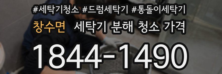 창수면 세탁기 분해 청소 가격