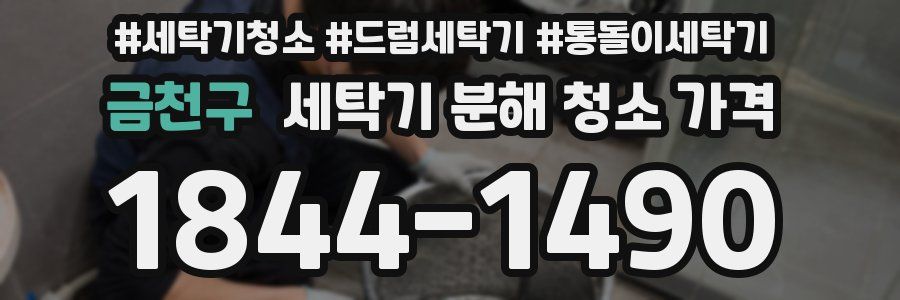 금천구 세탁기 분해 청소 가격