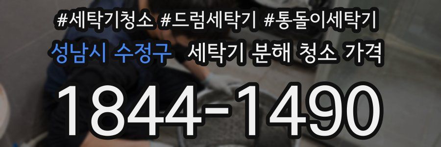 성남시 수정구 세탁기 분해 청소 가격
