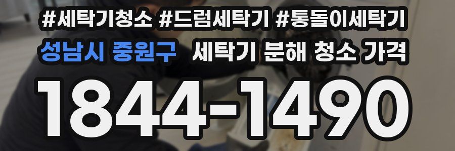 성남시 중원구 세탁기 분해 청소 가격