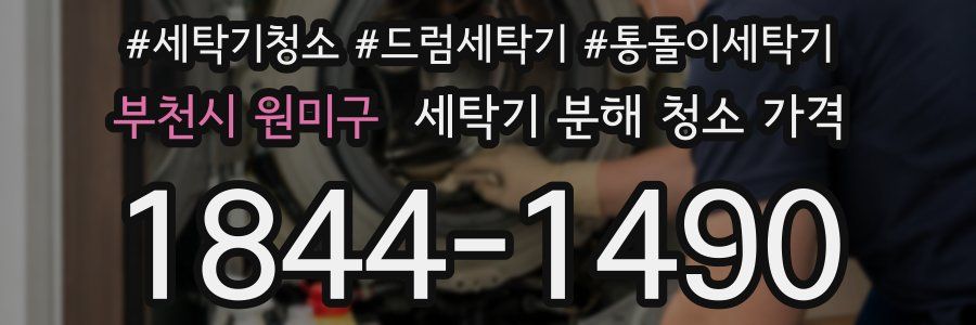 부천시 원미구 세탁기 분해 청소 가격