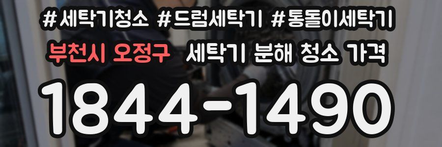 부천시 오정구 세탁기 분해 청소 가격