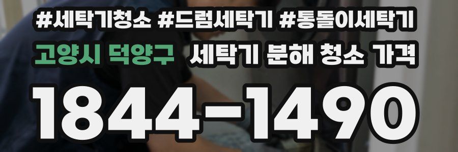 고양시 덕양구 세탁기 분해 청소 가격
