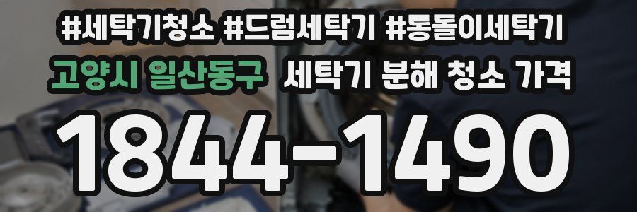 고양시 일산동구 세탁기 분해 청소 가격
