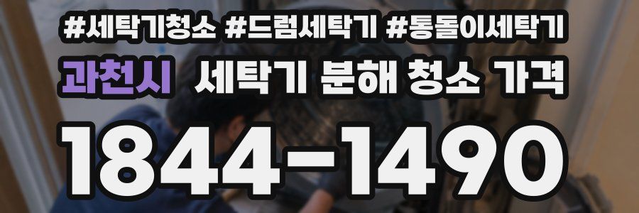 과천시 세탁기 분해 청소 가격