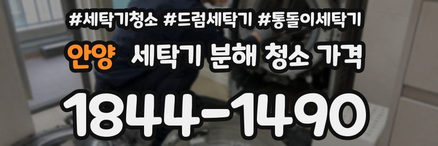 안양 세탁기 분해 청소 가격