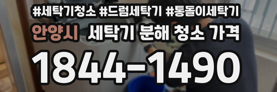 안양시 세탁기 분해 청소 가격