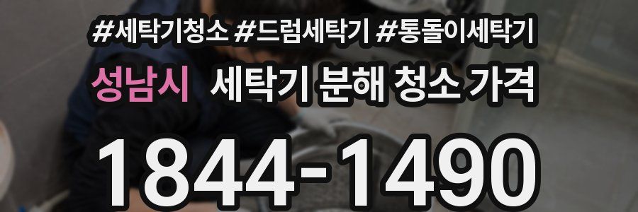 성남시 세탁기 분해 청소 가격