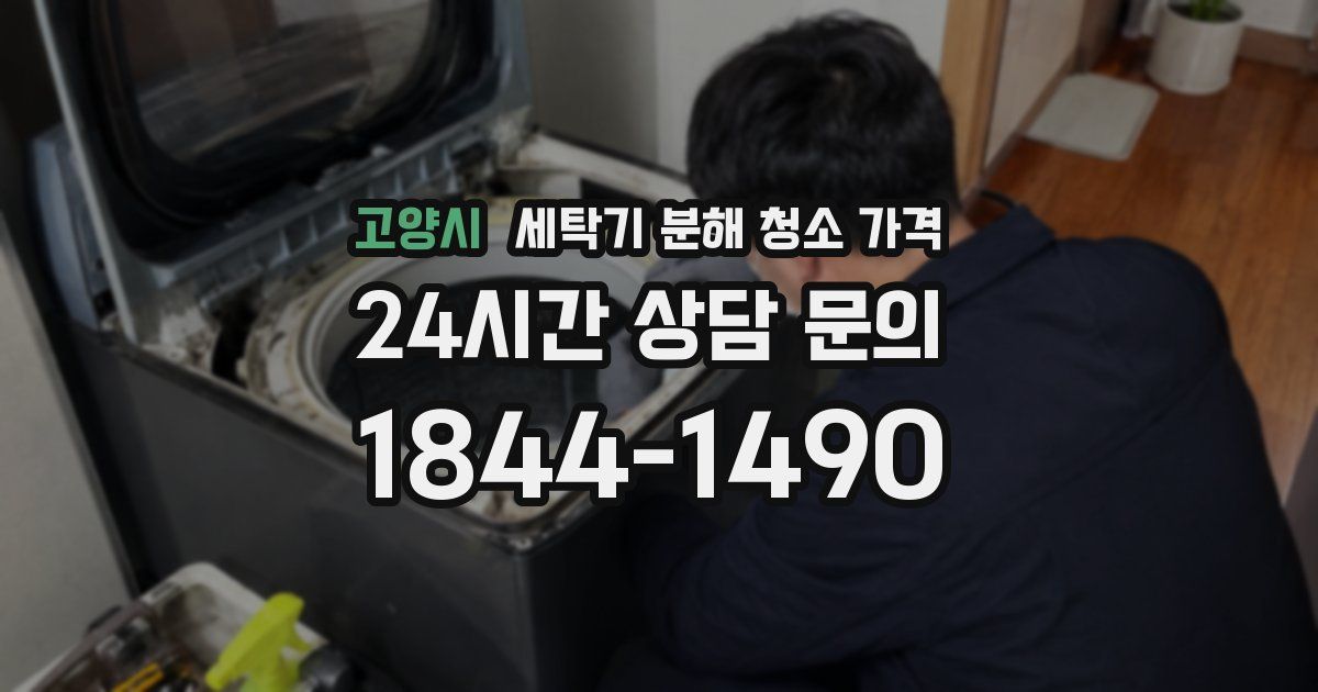 고양시 세탁기 분해 청소 가격