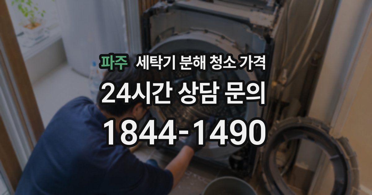 파주 세탁기 분해 청소 가격