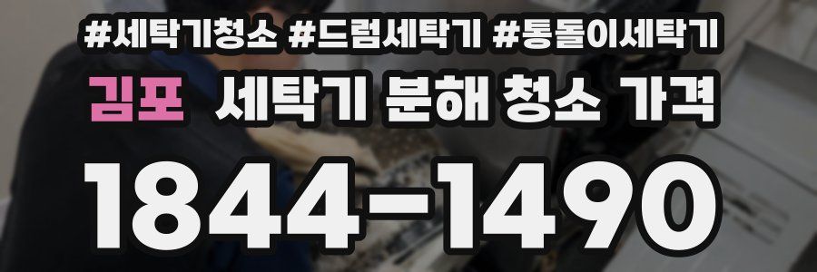 김포 세탁기 분해 청소 가격