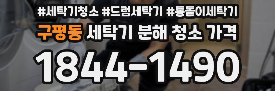 구평동 세탁기 분해 청소 가격