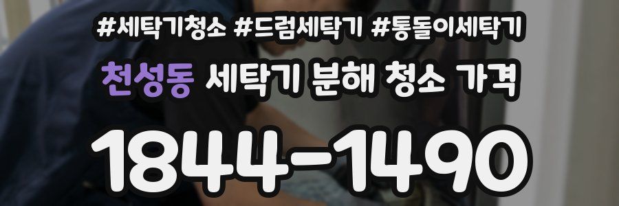 천성동 세탁기 분해 청소 가격
