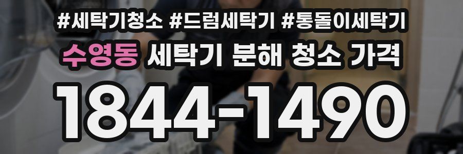 수영동 세탁기 분해 청소 가격