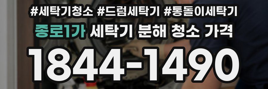 종로1가 세탁기 분해 청소 가격