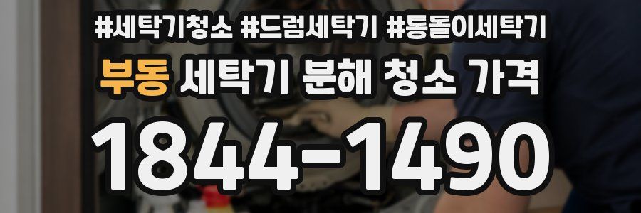 부동 세탁기 분해 청소 가격