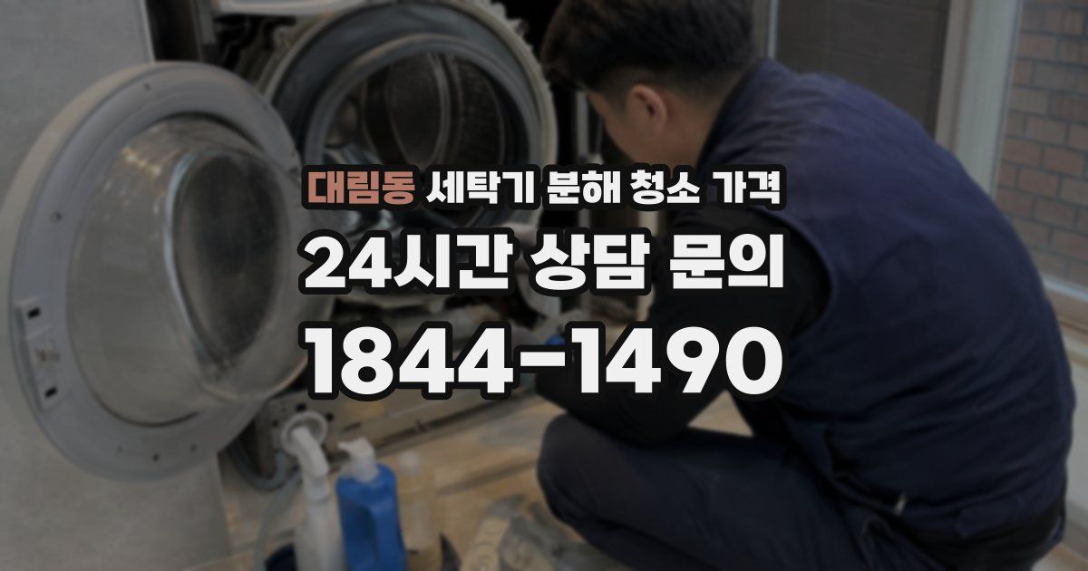 대림동 세탁기 분해 청소 가격