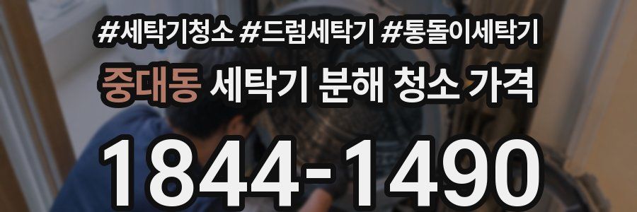 중대동 세탁기 분해 청소 가격