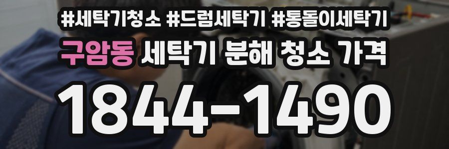 구암동 세탁기 분해 청소 가격