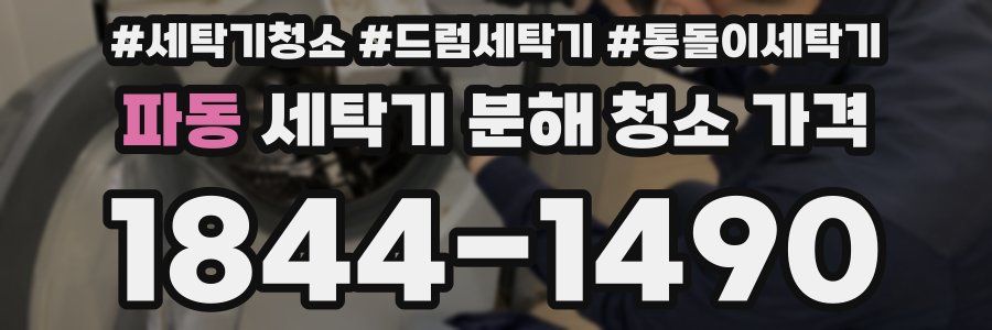 파동 세탁기 분해 청소 가격