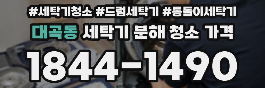 대곡동 세탁기 분해 청소 가격