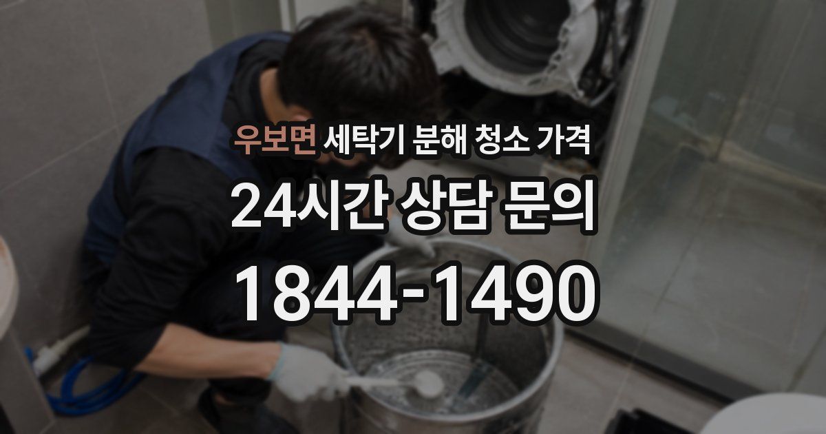 우보면 세탁기 분해 청소 가격