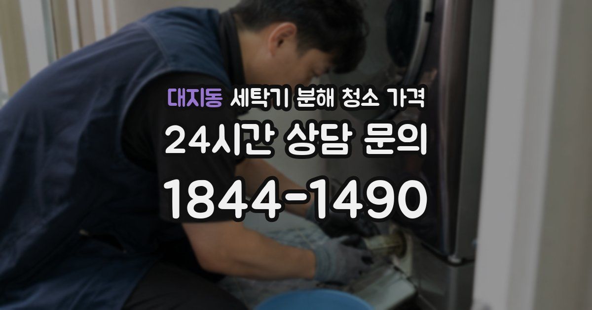 대지동 세탁기 분해 청소 가격