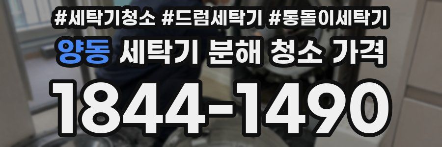 양동 세탁기 분해 청소 가격