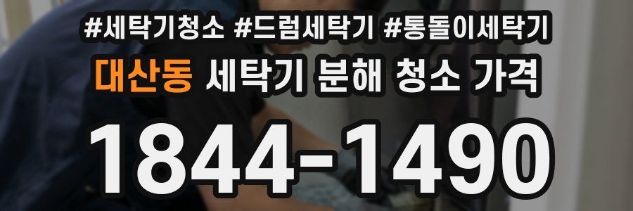 대산동 세탁기 분해 청소 가격