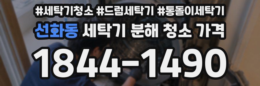 선화동 세탁기 분해 청소 가격