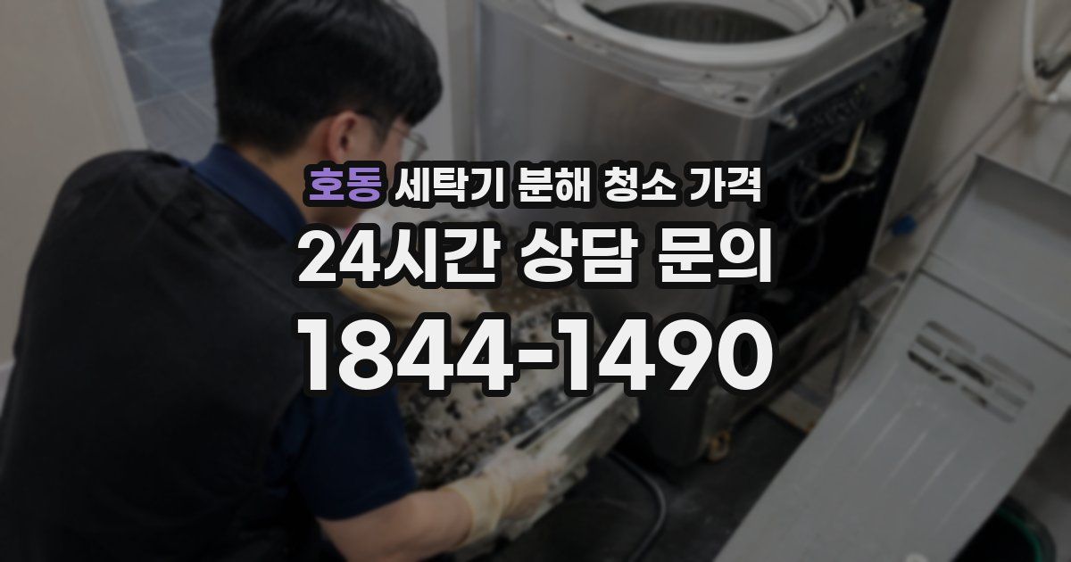 호동 세탁기 분해 청소 가격