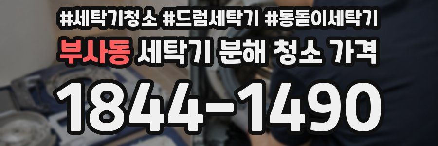 부사동 세탁기 분해 청소 가격