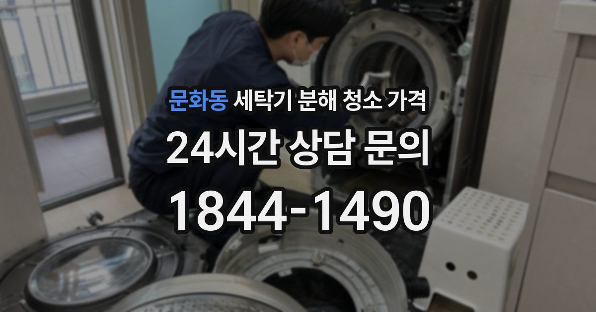 문화동 세탁기 분해 청소 가격