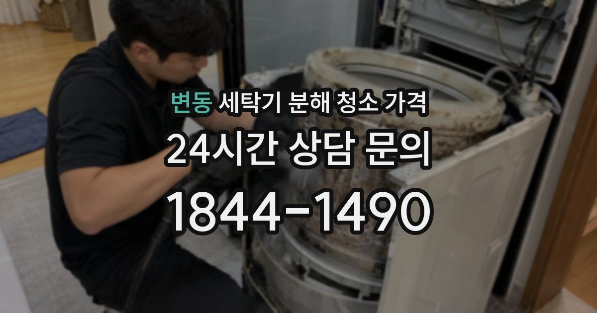 변동 세탁기 분해 청소 가격