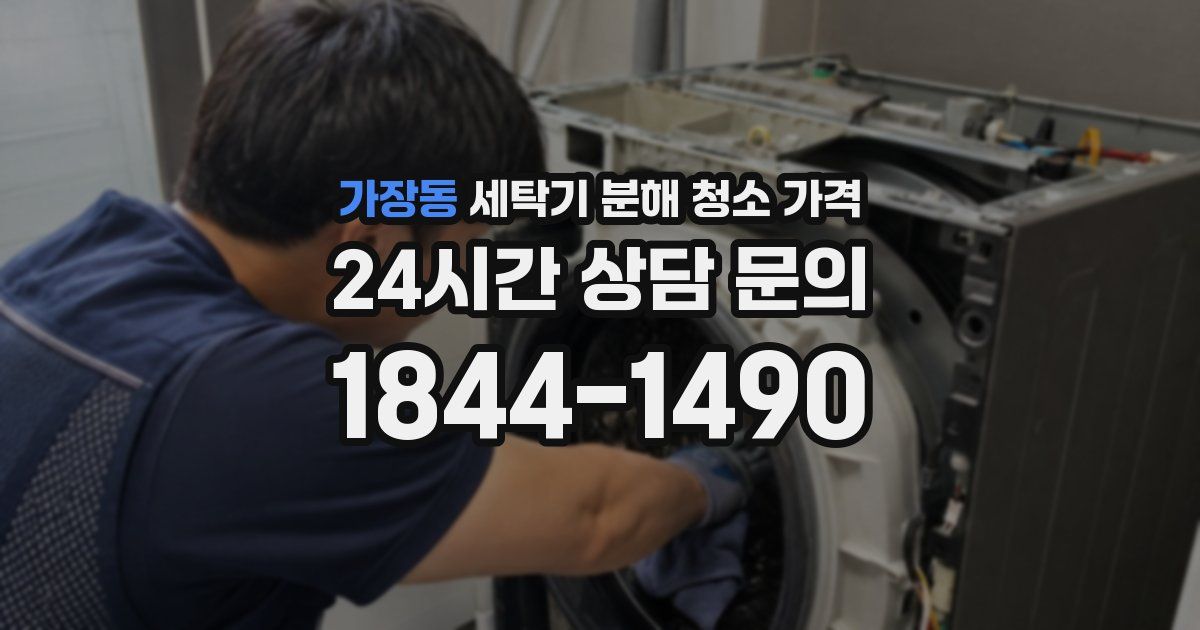 가장동 세탁기 분해 청소 가격