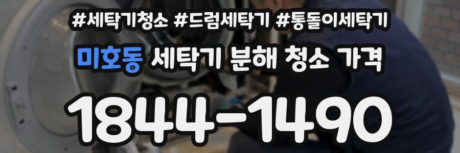 미호동 세탁기 분해 청소 가격
