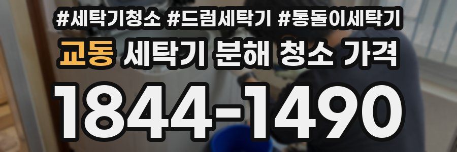 교동 세탁기 분해 청소 가격