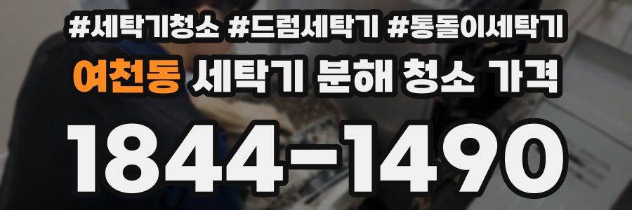 여천동 세탁기 분해 청소 가격