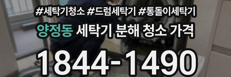 양정동 세탁기 분해 청소 가격