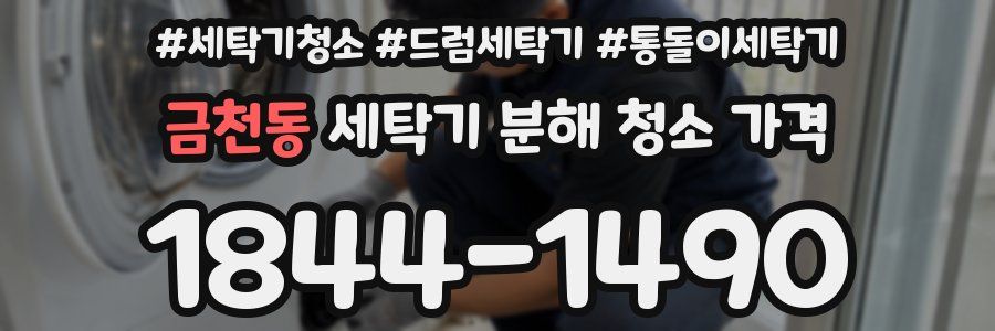 금천동 세탁기 분해 청소 가격