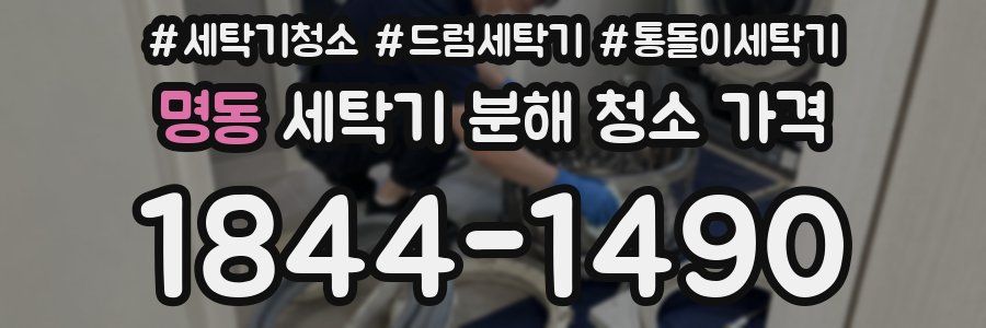 명동 세탁기 분해 청소 가격