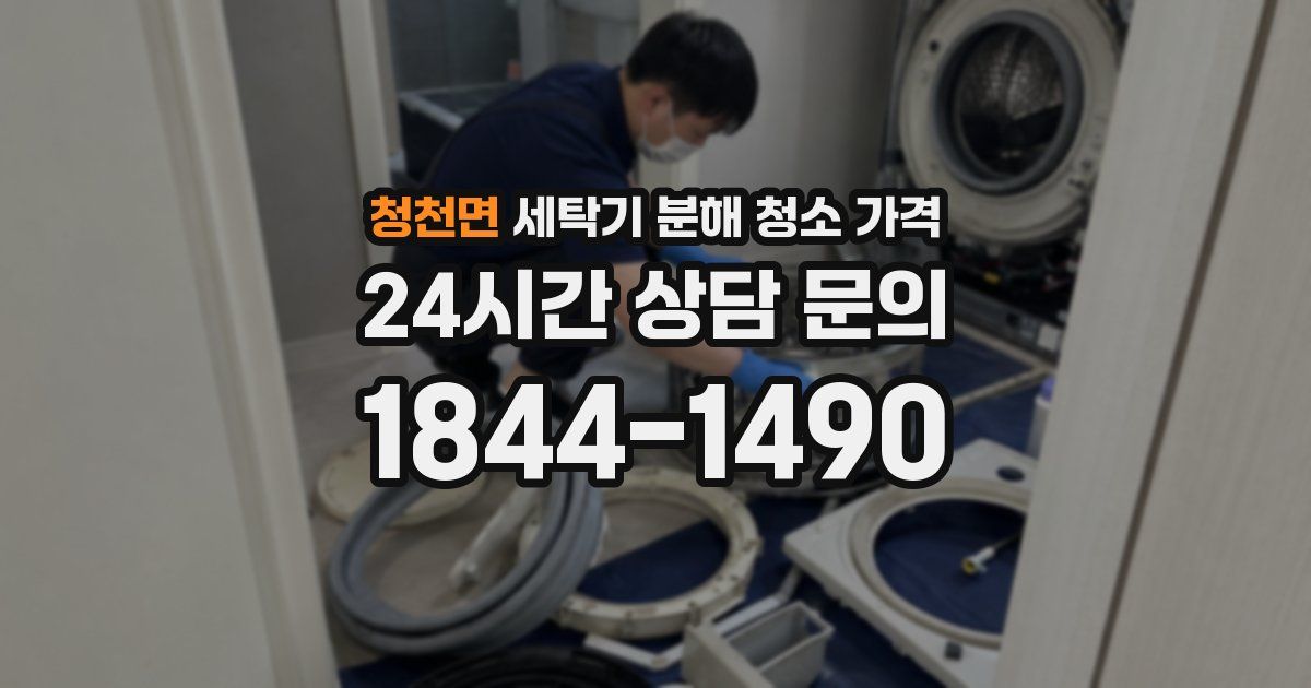 청천면 세탁기 분해 청소 가격
