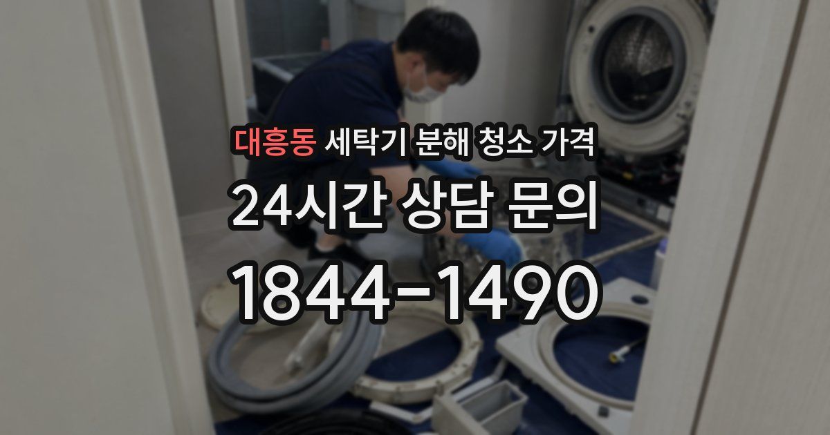 대흥동 세탁기 분해 청소 가격