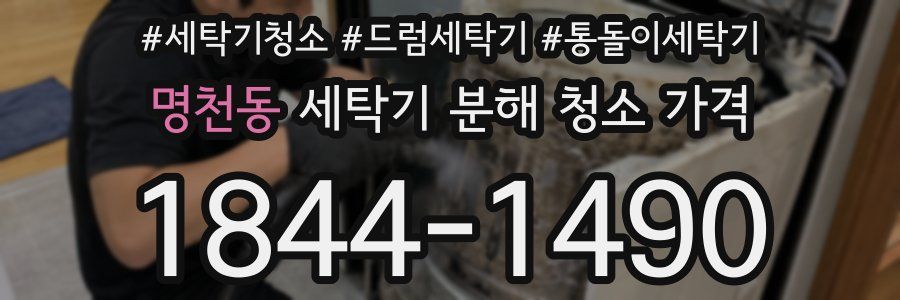명천동 세탁기 분해 청소 가격