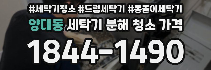 양대동 세탁기 분해 청소 가격