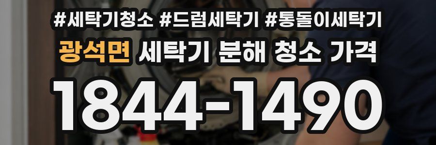 광석면 세탁기 분해 청소 가격