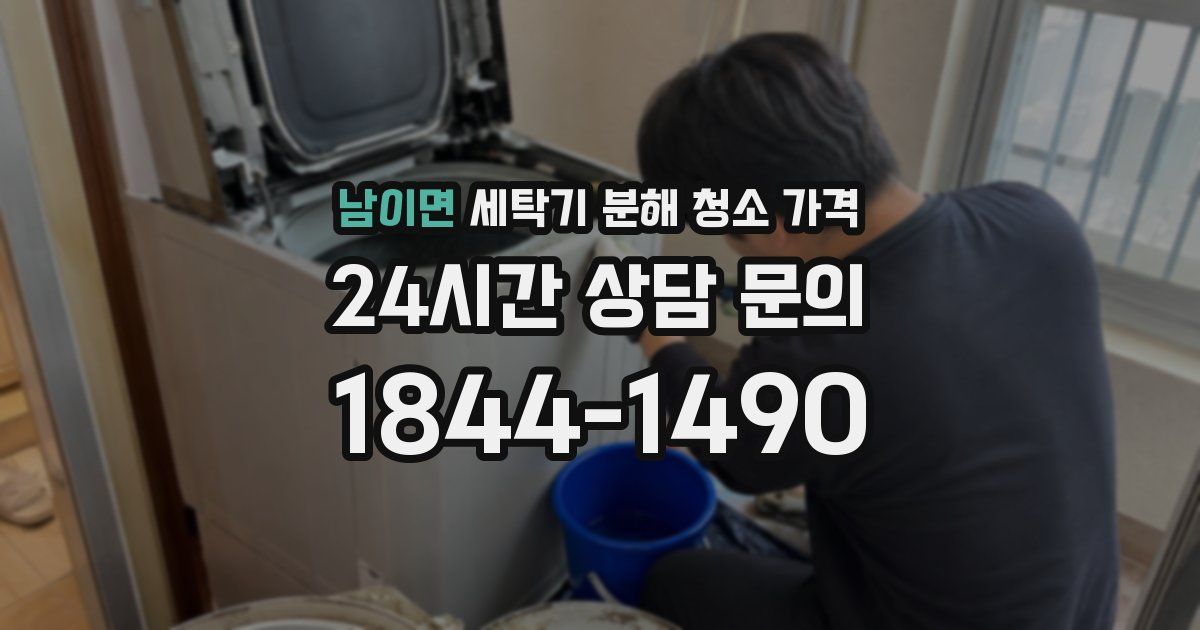 남이면 세탁기 분해 청소 가격