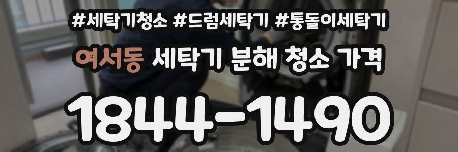 여서동 세탁기 분해 청소 가격